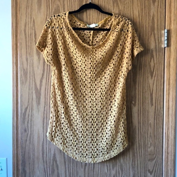 URBAN Outfitters/Anthropologie Staring at Stars crochet yellow top! Size medium. - Picture 4 of 7